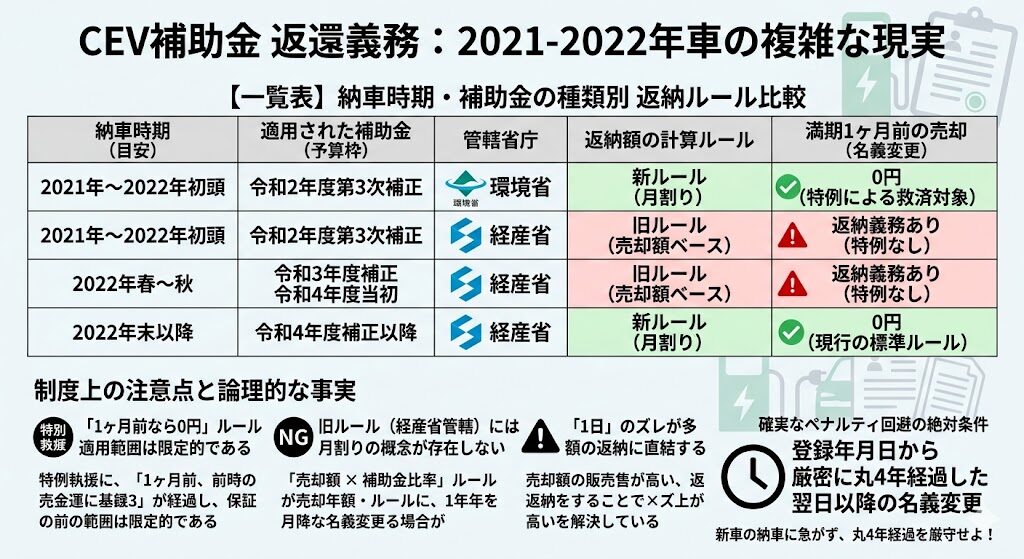 CEV返還義務の2022年当時の整理