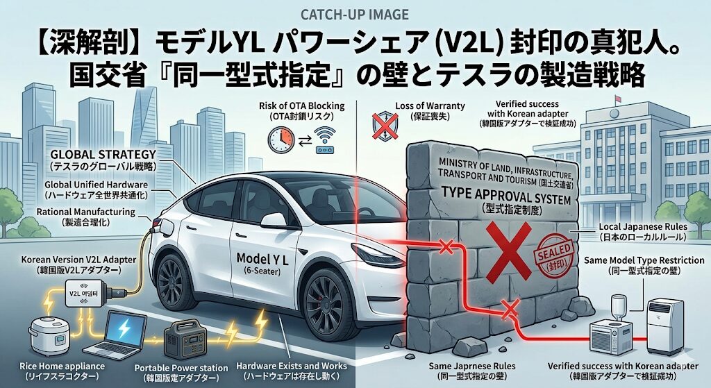 モデルYLパワーシェアが日本でも使える？